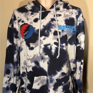 Grateful Dead Black and Blue Tie-Dye Hoodie